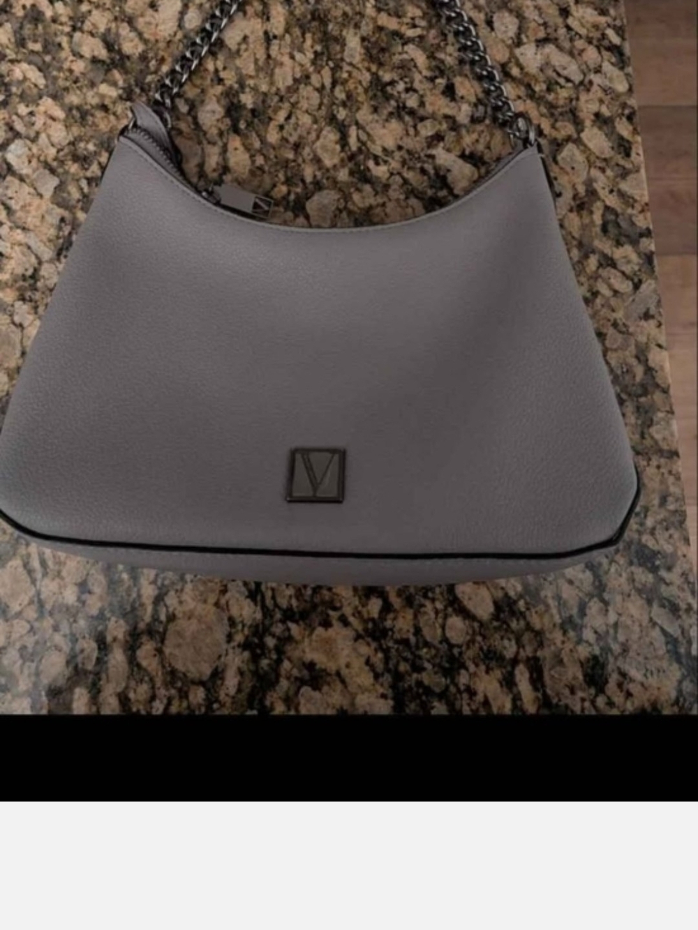 Victoria's Secret Gray Chain-Handle Shoulder Bag Purse Like New